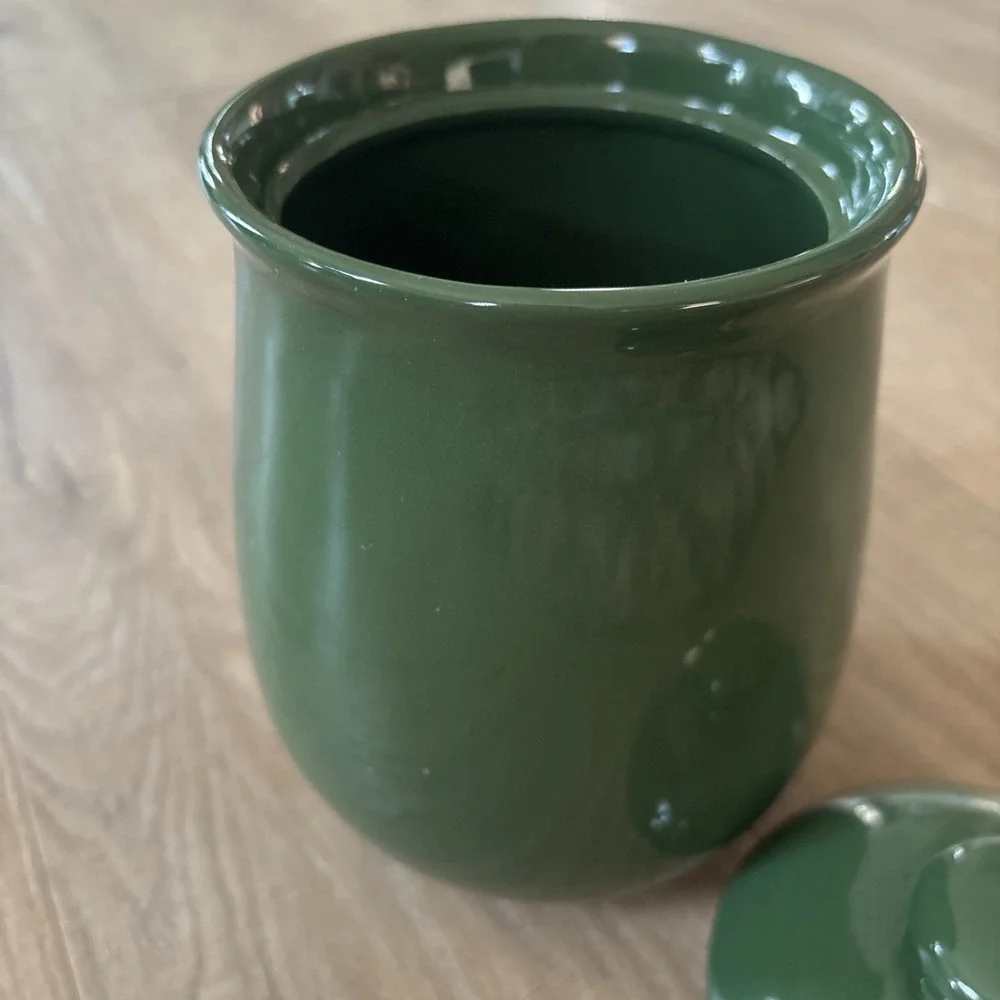Hall China Rich Green Tea Jar Vintage Retro Cottage Core Kitchen